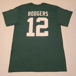 Aaron Rodgers #12 Green Bay Packers 2 Sided Men's T-Shirt Size M - NEW 🆕️🏈